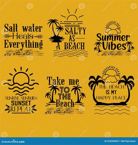 Summer Beach Typography T Shirt Design Ready To Print Apparel Stock