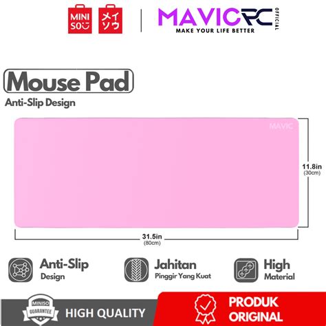 Jual Miniso Mouse Pad 80x30cm Large Solid Color Anti Slip Design Alas