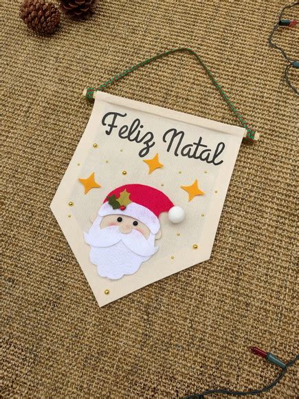 Fl Mula Natalina Papai Noel Em Feltro Elo