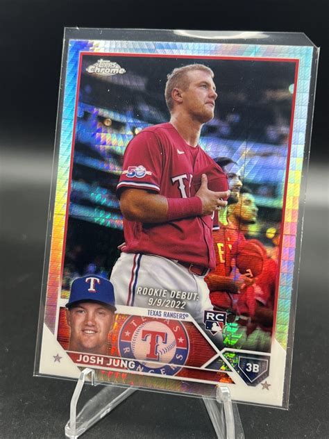 Topps Chrome Update Josh Jung Prism Refractor Texas Rangers Rookie