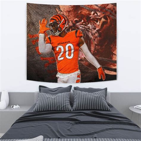 Cincinnati Bengals American Football Team Tapestry Eli Apple Bengal