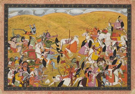 Battle Scene Between Armies Of Devas And Asuras Early Th Century