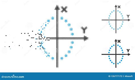 Icono De Semitono Hecho Fragmentos Del Diagrama De La Elipse Del Pixel