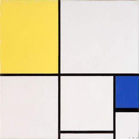 Piet Mondrian 1872 1944 Composition With Yellow And Blue 1932 Oil On