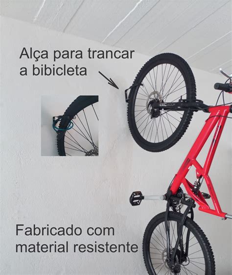 Suporte De Bike Vertical Gancho Pendurar Bicicleta Elo