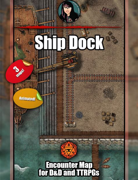 Ship Dock Battle Map With Foundry Vtt Support Animated Webm