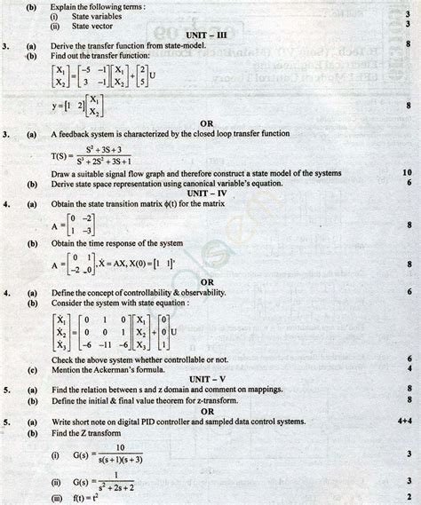 Rtu Question Papers 6 Semester Ee Modern Control Theory