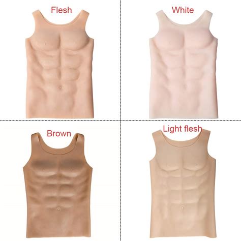 Buy Phasfbj Silicone Fake Chest Muscle Vestrealistic Silicone Fake Muscle Fake Chest Muscles