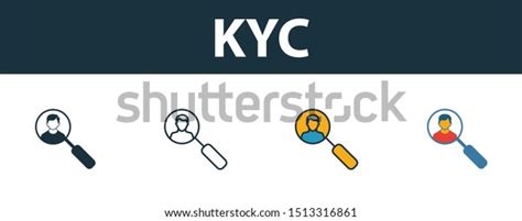 Kyc Icon Set Premium Simple Element Stock Vector Royalty Free