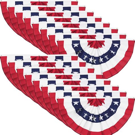 Buy Usa Pleated Fan Flag American Us Bunting Flag Patriotic Half Fan