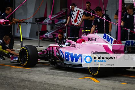 Esteban Ocon Racing Point Force India Vjm In The Pits During