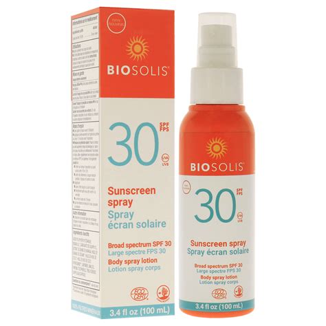 Biosolis Sunscreen Body Spray Lotion SPF 30 , 3.4 oz Sunscreen ...