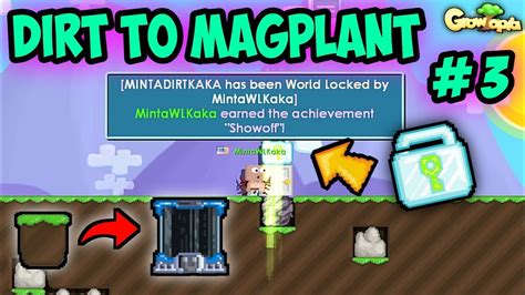 GETTING FIRST DIAMOND LOCK 3 Dirt To Magplant Growtopia YouTube