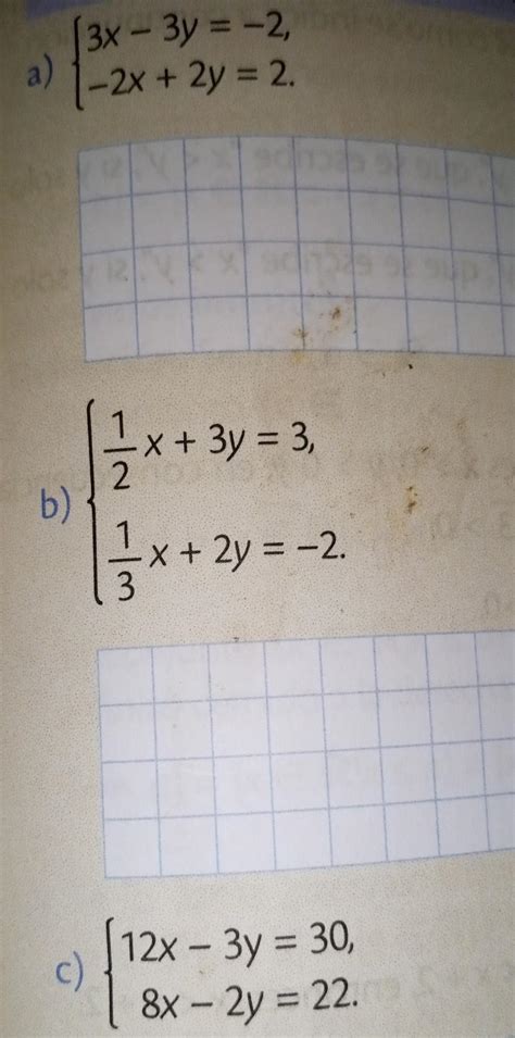 En Cada Item Se Propone Un Sistema De Ecuaciones Lineales Que No Tienen