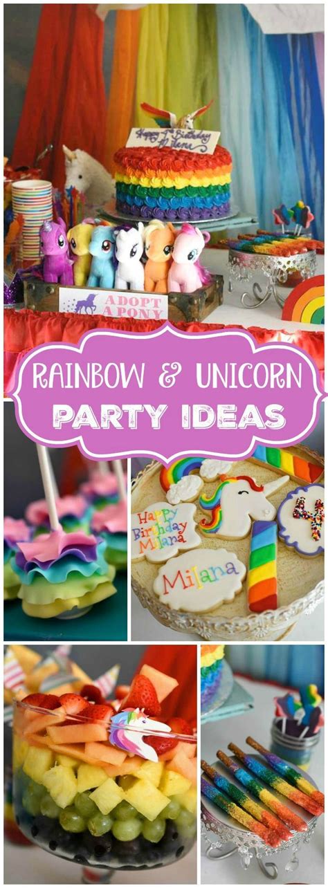 Rainbows And Unicorns Birthday Milanas Magical Unicornrainbow