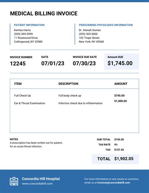 Medical Billing Templates