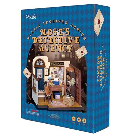 Rolife Mose S Detective Agency Diy Miniature House Kit Hobbies