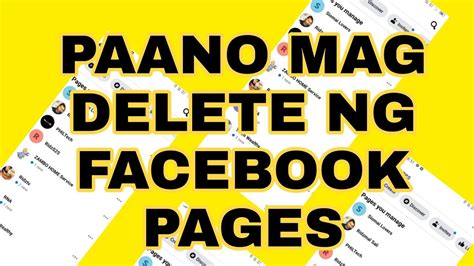 Paano Mag Delete Ng Page Sa Facebook How To Delete Facebook Page Youtube