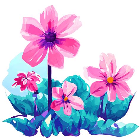 Beautiful Spring Flower Watercolor Painting Creative Fabrica