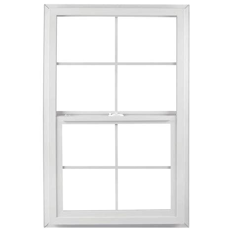 Ply Gem 23 5 In X 47 5 In Select Series White Vinyl Single Hung Window With Grilles And Hpsc