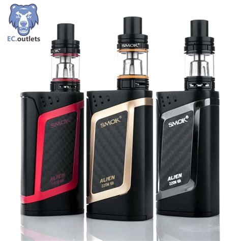 Original Smok Kit Alien Alien 220 W Caixa Mod Com 3 Ml Tfv8 Bebê Tanque Vape Cigarro Eletrônico