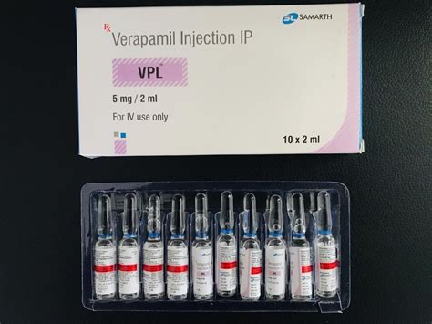 Vpl Verapamil Injections Mg Samarth Life Sciences X Ml At Rs