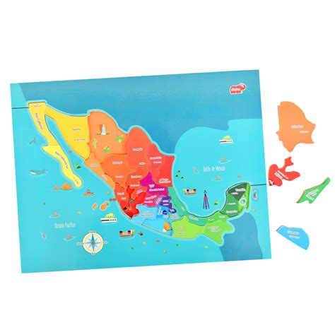 Rompecabezas Mapa De Mexico Didactico Educativo Escolar En The Best