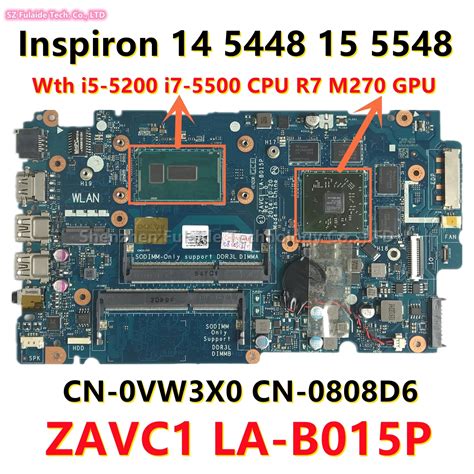 Zavc La B P For Dell Inspiron Laptop Motherboard Wth