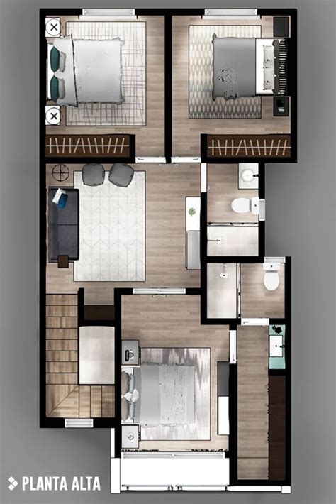 Planta Alta Homify Planos De Casas Modernas Planos De Casa