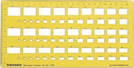Amazon Traceease Plantilla rectangular de dibujo geométrico