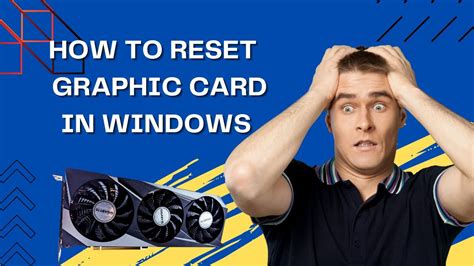 How To Reset Restart Your Graphics Driver In Windows Youtube