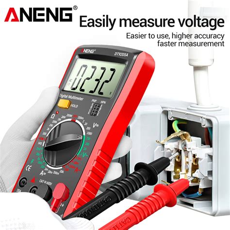 Aneng Digital Multimeter Voltage Tester Dt A Black Red