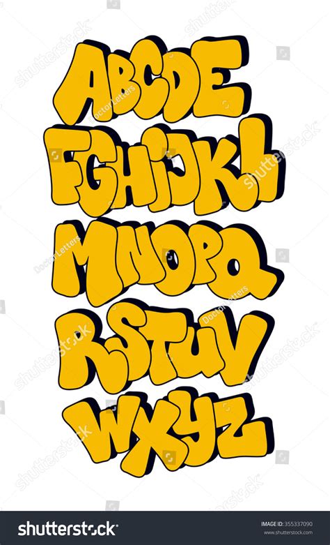 Comic Style Font Vector Alphabet เวกเตอร์สต็อก ปลอดค่าลิขสิทธิ์