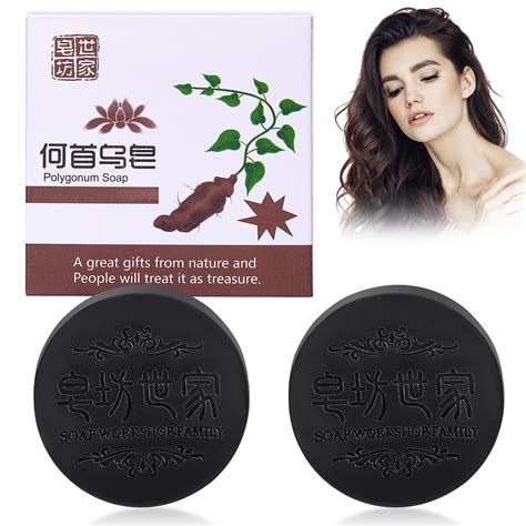 Pack Of 2 Polygonum Multiflorum Shampoo Soap Natural Polygonum Hair