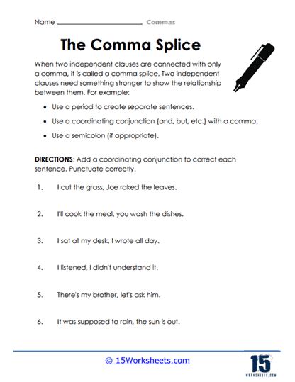 Commas Worksheets 15 Worksheets Worksheets Library