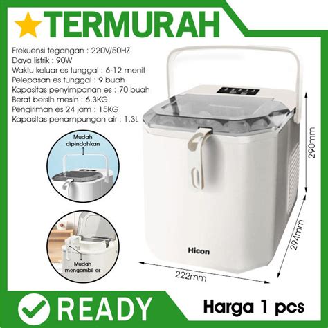 Mesin Es Cube Iceler Pembuat Jadi Batu Ice Maker Portable Lazada