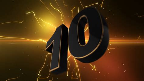 Epic Energetic Top 10 Countdown Numbers List Stock Motion Graphics Sbv