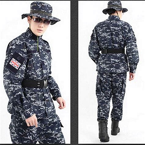 New US Camouflage Uniform navy military uniform Navy Digital Blue ACU ...