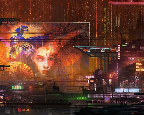 Cyberpunk Scifi night city 4K wallpaper download