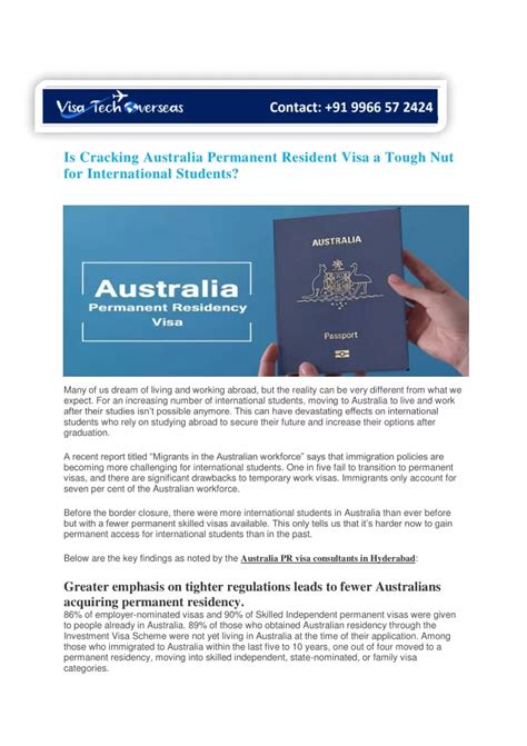 Ppt Is Cracking Australia Permanent Resident Visa A Tough Nut For