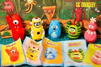 4 PCS Yo Gabba Gabba Figurine Toy Muno Plex Foora Brobee IN LOOSE EBay