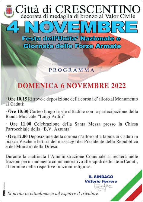 4 Novembre 2022 Sito Del Comune Di Crescentino