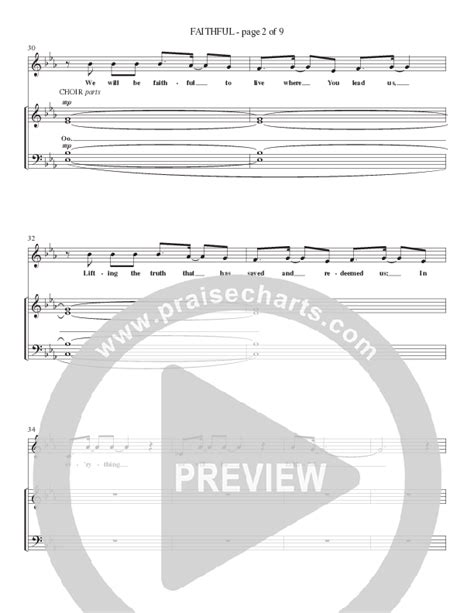 Faithful Choral Anthem Satb Choir Sheet Music Pdf Lillenas Choral