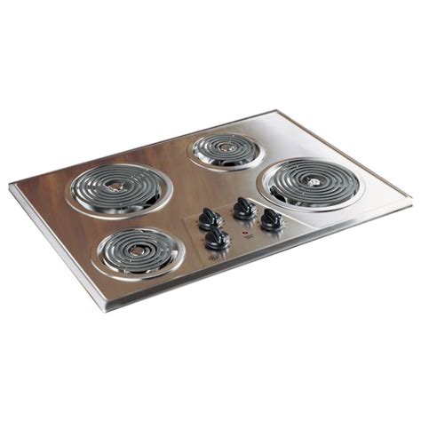 GE Coil Electric Cooktop (Stainless Steel) (Common: 30-in; Actual 30.25 ...