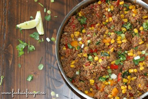 Tex Mex Beef Quinoa Skillet Fuchsia Freezer