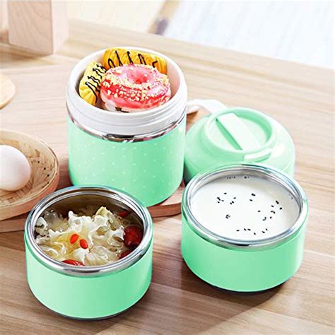 YBOBK HOME Bento Fiambrera Apilable De Acero Inoxidable Con