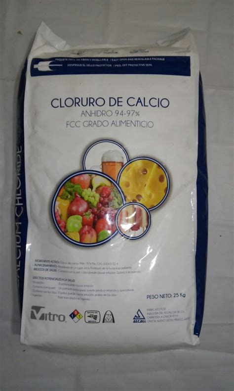 Cloruro De Calcio Grado Alimenticio Saco Kg En Mercado Libre