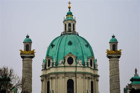 Dome of the Karlskirche (St. Charles S Church) Stock Photo - Image of ...