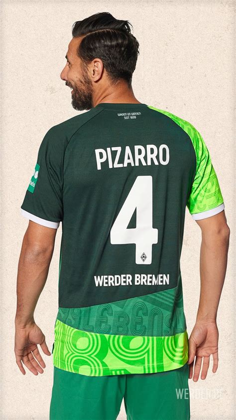 Umbro SV Werder Bremen Trikot 4 Claudio Pizarro 2018 19 120 Jahre