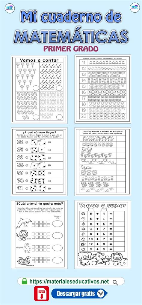 Cuaderno Completo De Matemáticas Primer Grado Pdf Printer Mate Idea Dual Language Classroom